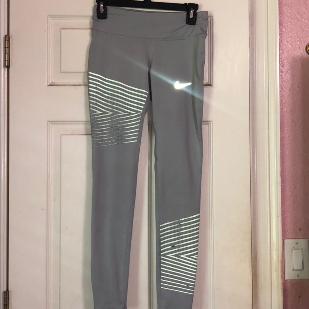 Reflective Grey Nike Dri-fit leggings
